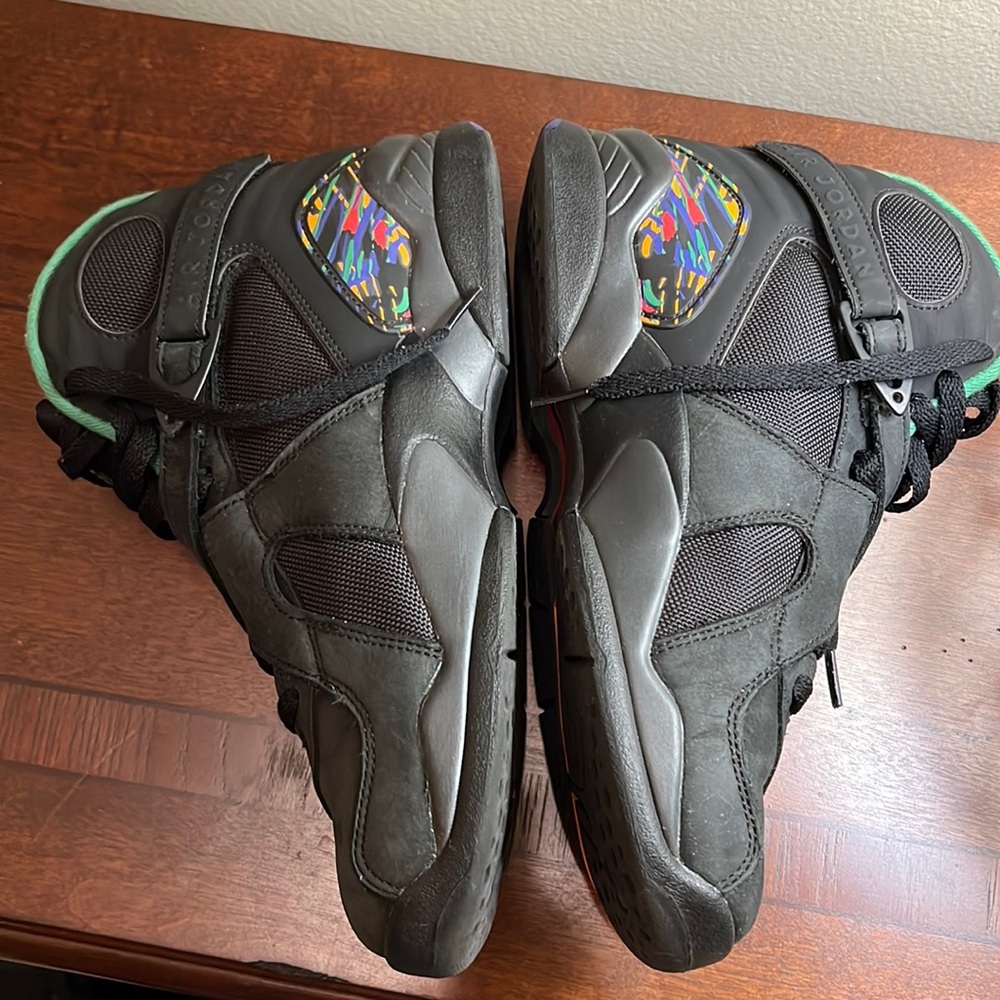Jordan 8 “Air Raid Black/Green/Yellow/Red/Purple 305381-004 - Picture 7 of 9